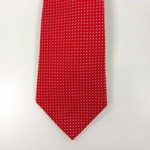 Jos A. Bank Signature Collection Silk Designer Red Geometric 62" XL 3 1/2" W